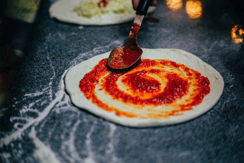 Anthony's Coal Fired Pizza kitchen interior with coal oven